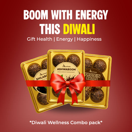 Diwali Wellness Combo - Ashwaboom, Shilaboom, Protein Balls