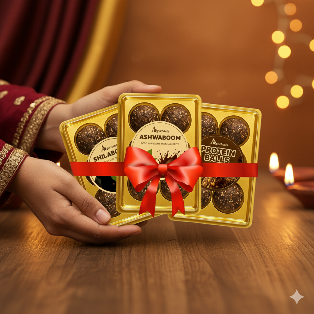 Diwali Wellness Combo - Ashwaboom, Shilaboom, Protein Balls