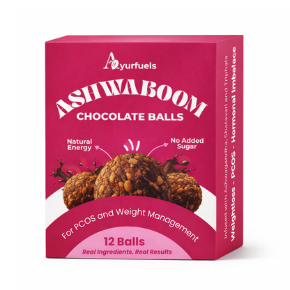 Ashwaboom : Fights PCOS · Supports Weight Loss · Instant Energy